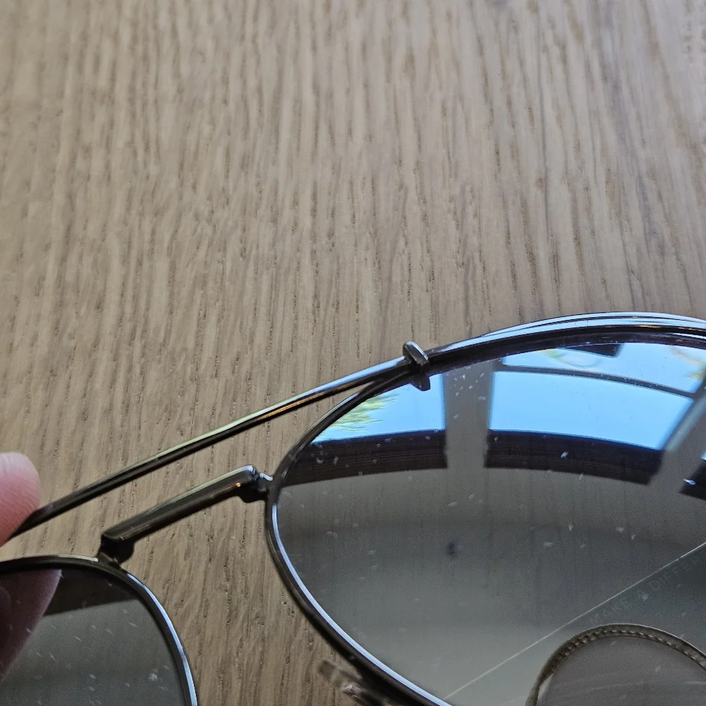 Diff x Khloé Gunmetal Oversize Aviator Sunglasses